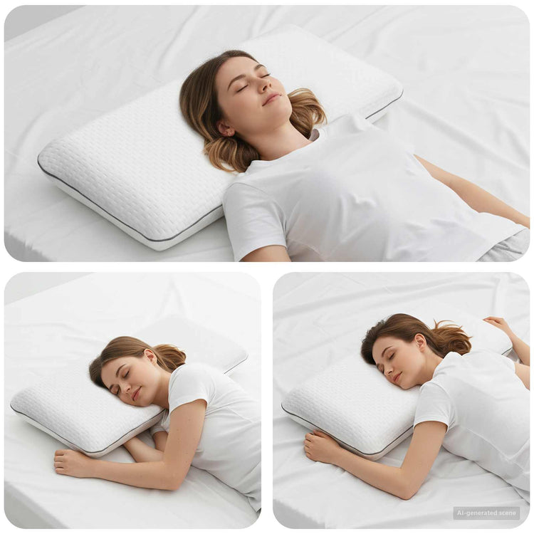 Vidaxxl Schlafkissen Uni weiß 70 x 35 x 10 cm