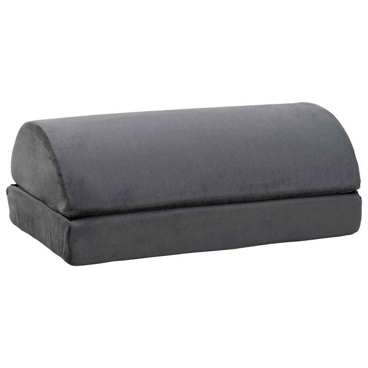 Vidaxxl Fußstützenkissen einfarbig grau 44 x 29 x 17 cm