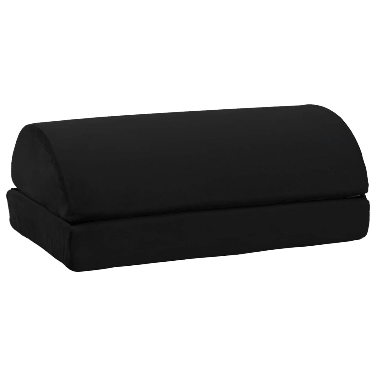 Vidaxxl Fußstützenkissen einfarbig schwarz 44 x 29 x 17 cm