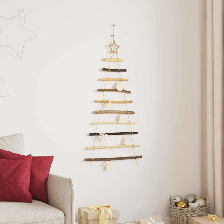 Vidaxx Weihnachtsbaum mit 30 LED natur 90 cm massives Eschenholz