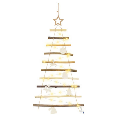Vidaxx Weihnachtsbaum mit 30 LED natur 90 cm massives Eschenholz