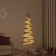Vidaxx Weihnachtsbaum mit 50 LED natur 120 cm massives Eschenholz
