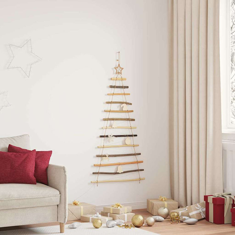 Vidaxx Weihnachtsbaum mit 50 LED natur 120 cm massives Eschenholz