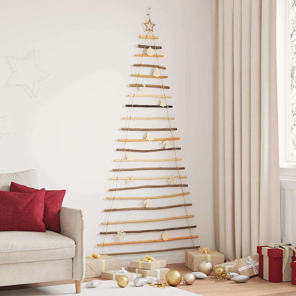 Vidaxx Weihnachtsbaum mit 130 LED natur 210 cm massives Eschenholz