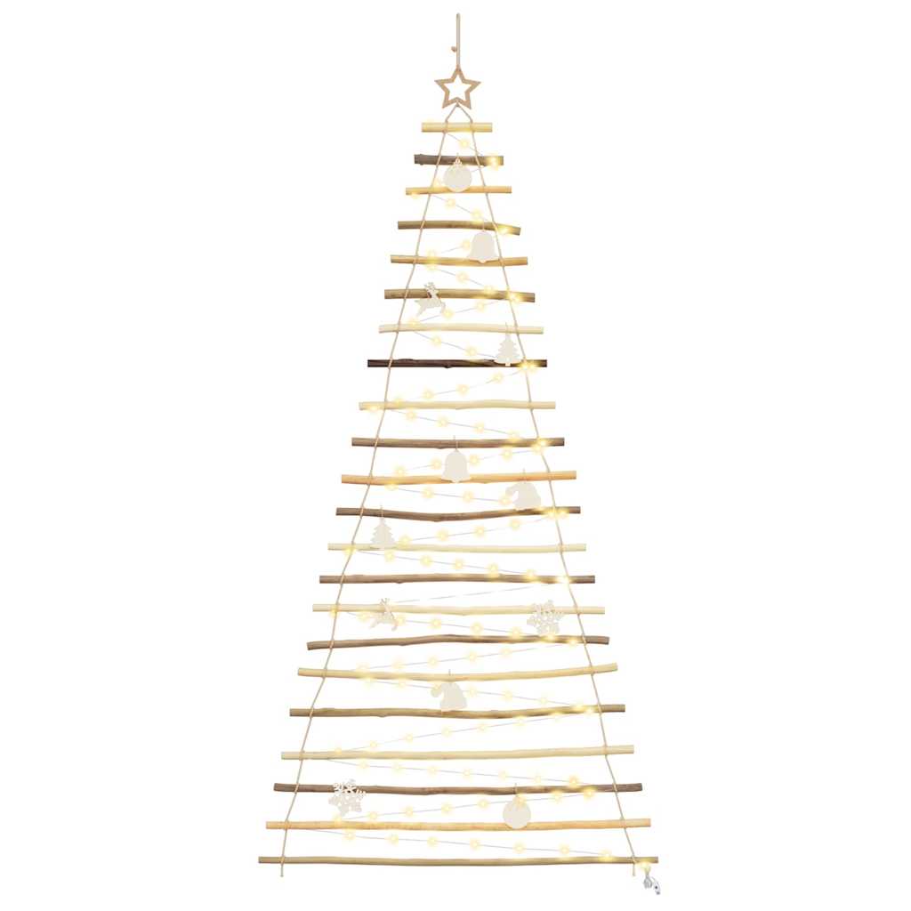 Vidaxx Weihnachtsbaum mit 130 LED natur 210 cm massives Eschenholz