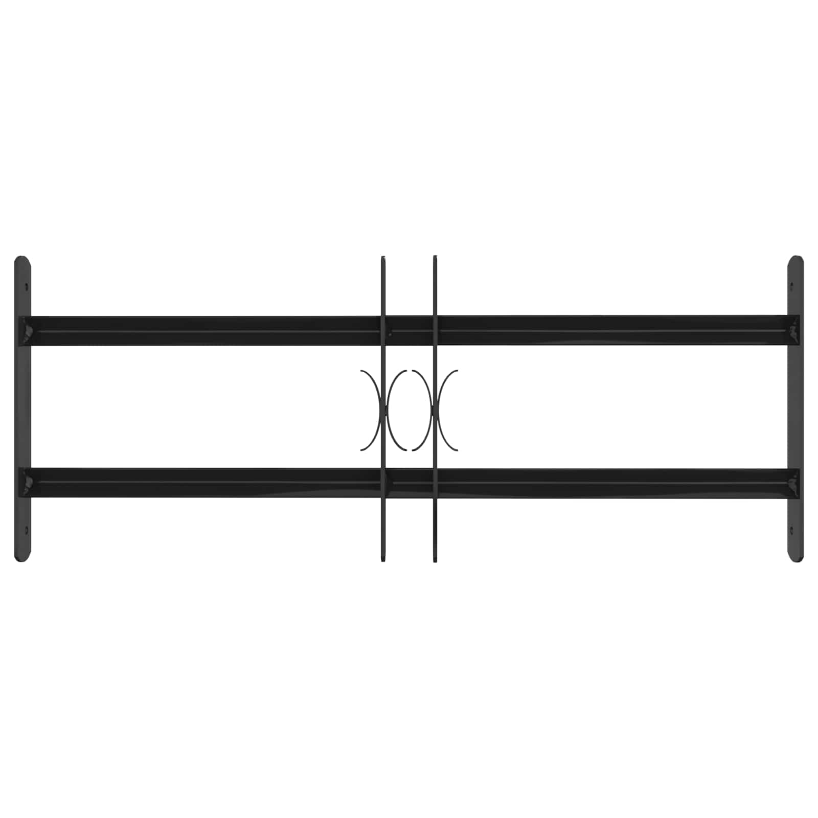 Vidaxx Fenstergitter schwarz 76 x 30 cm pulverbeschichteter Stahl
