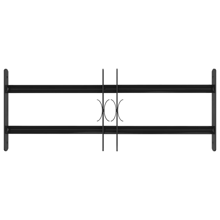 Vidaxx Fenstergitter schwarz 76 x 30 cm pulverbeschichteter Stahl