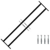 Vidaxx Fenstergitter schwarz 115 x 30 cm pulverbeschichteter Stahl