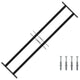 Vidaxx Fenstergitter schwarz 115 x 30 cm pulverbeschichteter Stahl