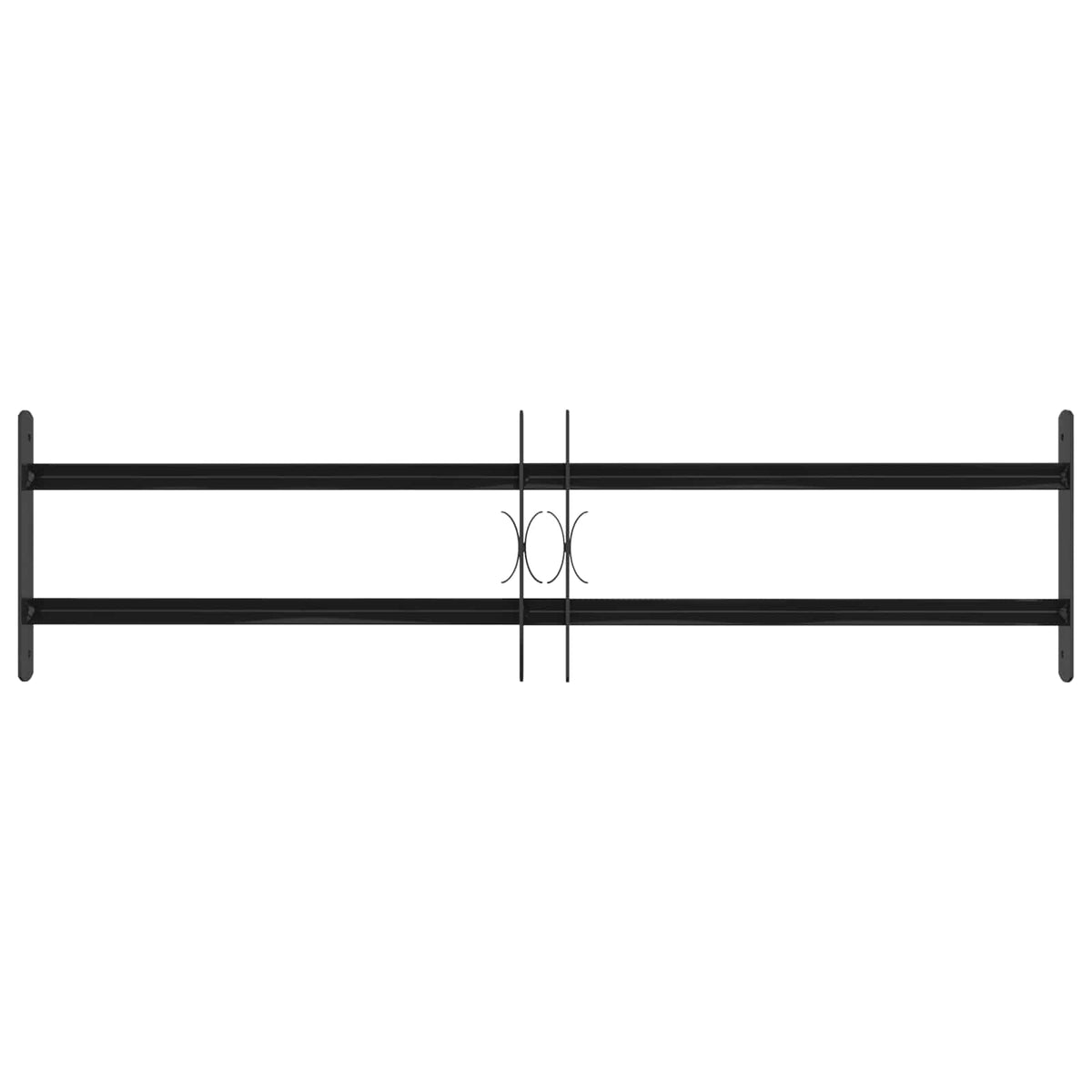 Vidaxx Fenstergitter schwarz 115 x 30 cm pulverbeschichteter Stahl