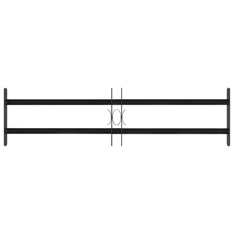 Vidaxx Fenstergitter schwarz 115 x 30 cm pulverbeschichteter Stahl