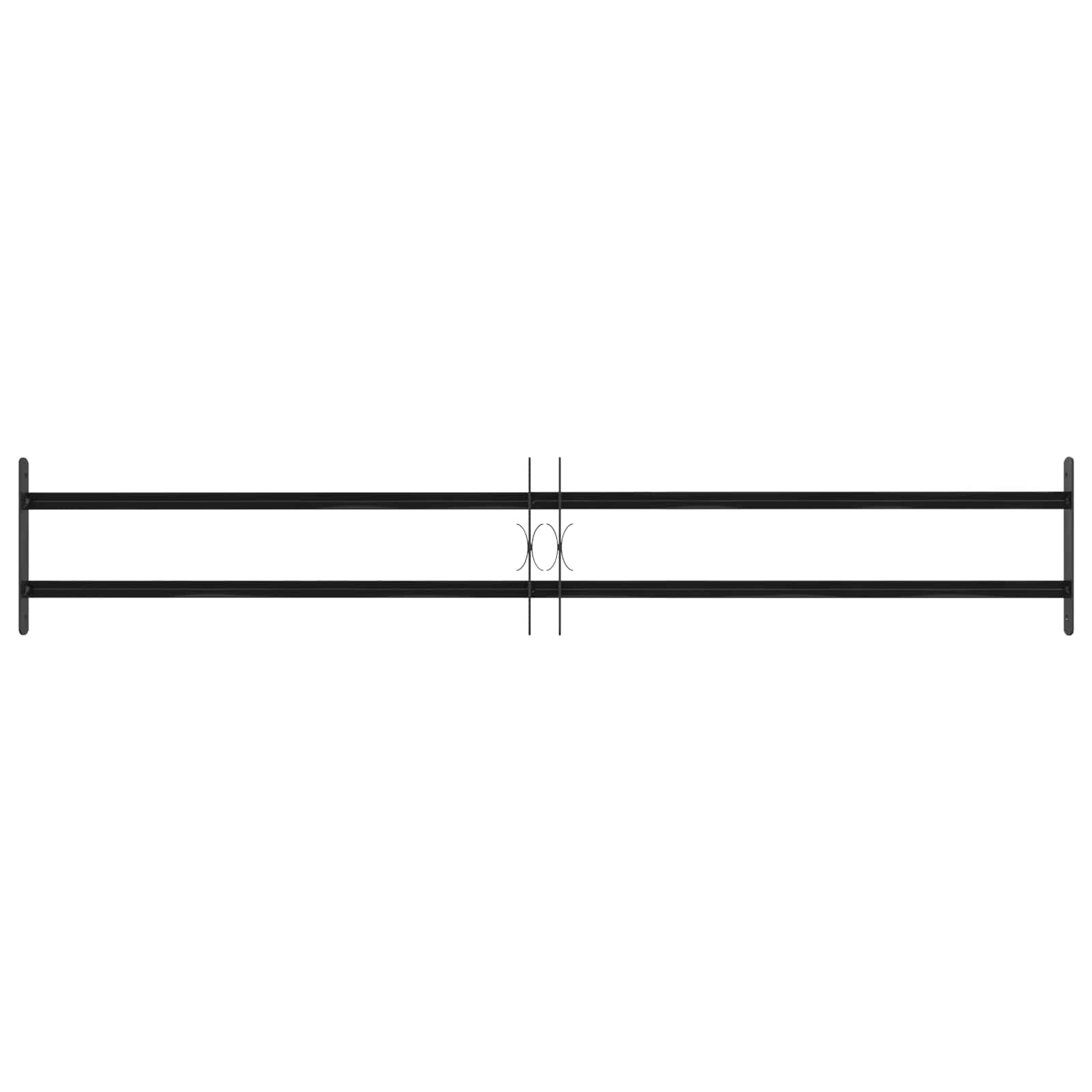 Vidaxx Fenstergitter schwarz 176 x 30 cm pulverbeschichteter Stahl