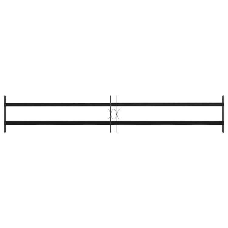 Vidaxx Fenstergitter schwarz 176 x 30 cm pulverbeschichteter Stahl