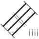 Vidaxx Fenstergitter schwarz 75,5 x 45 cm pulverbeschichteter Stahl