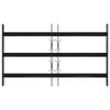 Vidaxx Fenstergitter schwarz 75,5 x 45 cm pulverbeschichteter Stahl