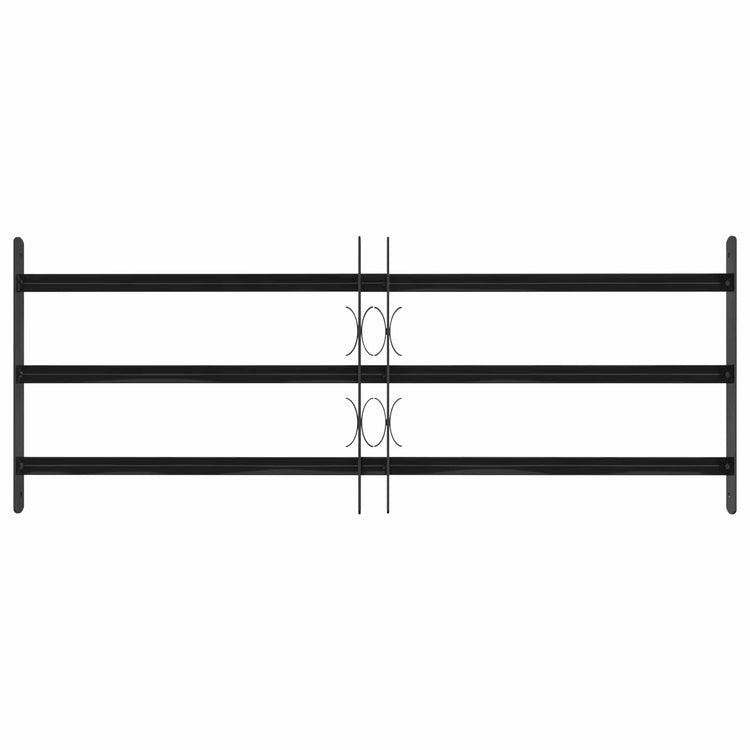 Vidaxx Fenstergitter schwarz 116 x 45 cm pulverbeschichteter Stahl