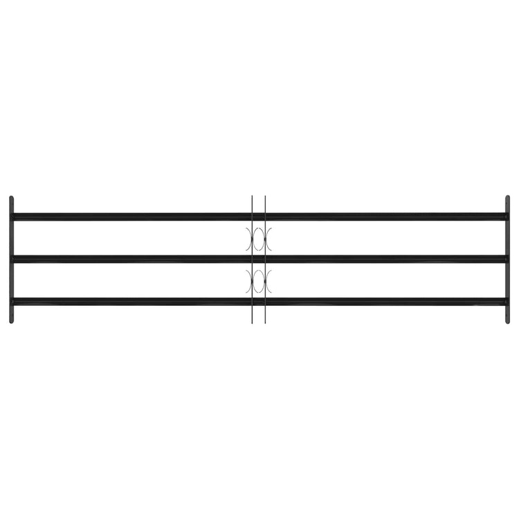 Vidaxx Fenstergitter schwarz 174 x 45 cm pulverbeschichteter Stahl
