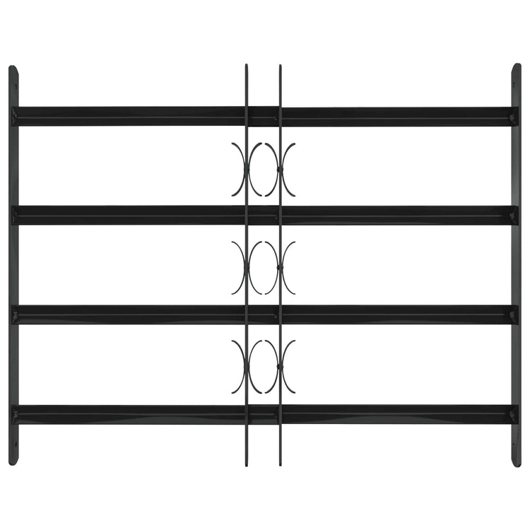 Vidaxx Fenstergitter schwarz 75,5 x 60 cm pulverbeschichteter Stahl