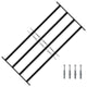 Vidaxx Fenstergitter schwarz 115 x 60 cm pulverbeschichteter Stahl