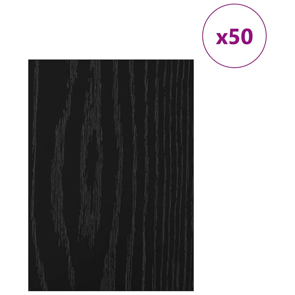 Vidaxx Dekorplatten 50 Stück schwarze Eiche 15 x 21 x 0,27 cm Holzwerkstoff