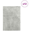 Vidaxx Dekorplatten 12 Stück betongrau 15 x 21 x 0,27 cm Holzwerkstoff