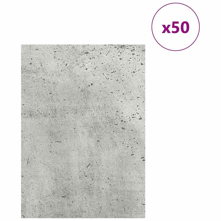 Vidaxx Dekorplatten 50 Stück Betongrau 15 x 21 x 0,27 cm Holzwerkstoff