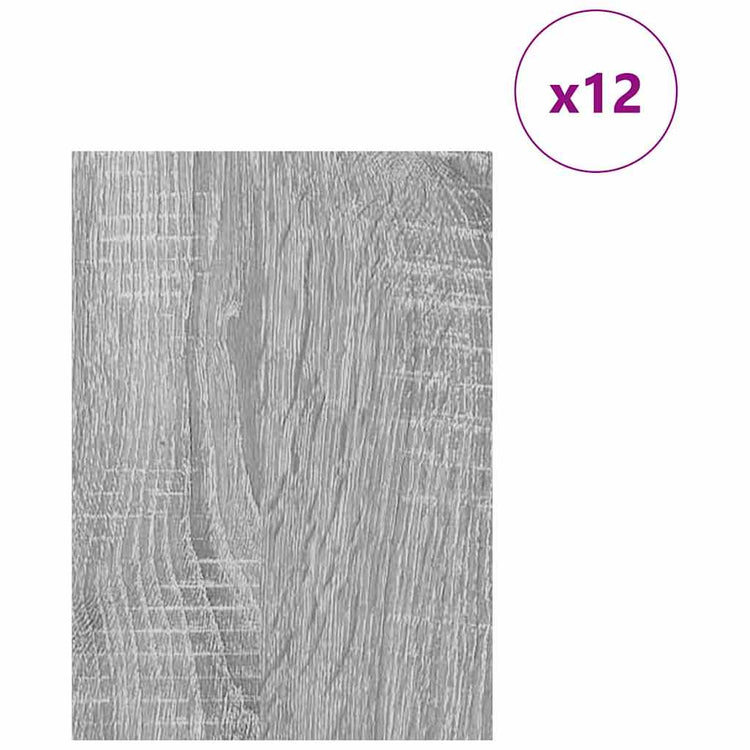 Vidaxx Dekorplatten 12 Stk. Grau Sonoma 15 x 21 x 0,27 cm Holzwerkstoff