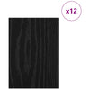 Vidaxx Dekorplatten 12 Stück schwarze Eiche 21 x 30 x 0,27 cm Holzwerkstoff
