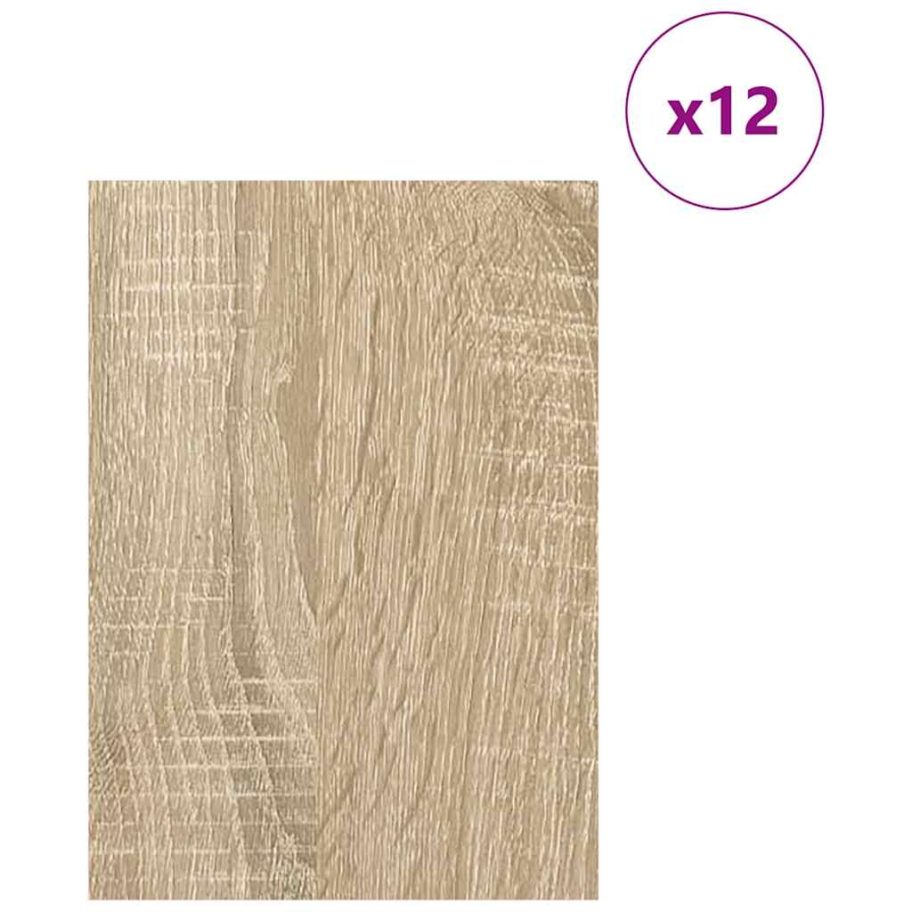 Vidaxx Dekorplatten 12 Stück Sonoma-Eiche 21 x 30 x 0,27 cm Holzwerkstoff