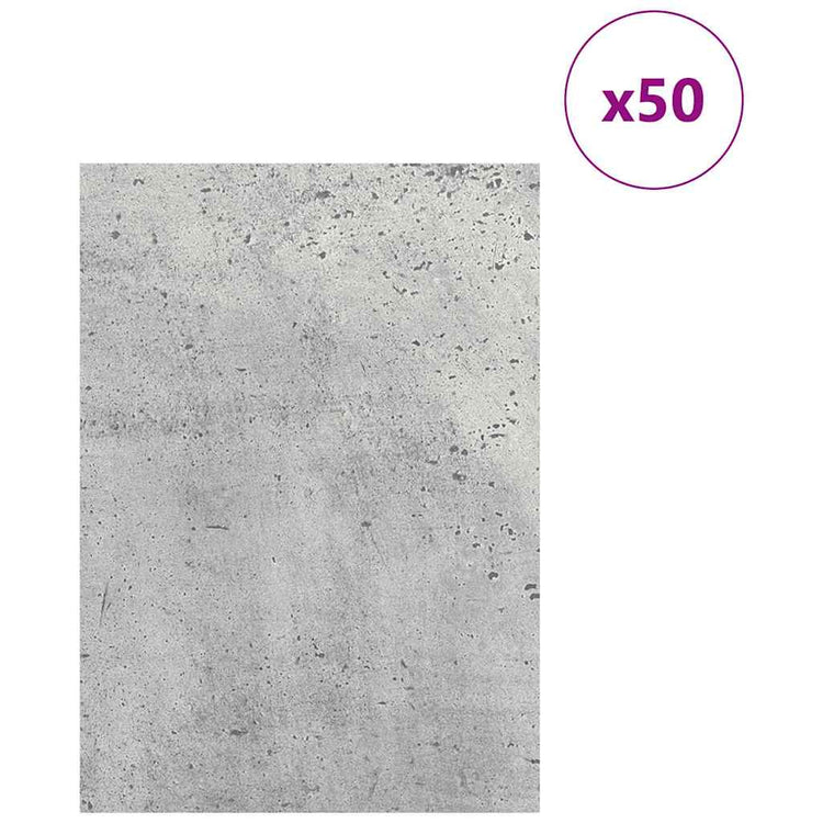 Vidaxx Dekorplatten 50 Stück Betongrau 21 x 30 x 0,27 cm Holzwerkstoff