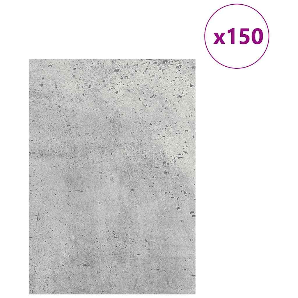 Vidaxx Dekorplatten 150 Stück Betongrau 21 x 30 x 0,27 cm Holzwerkstoff