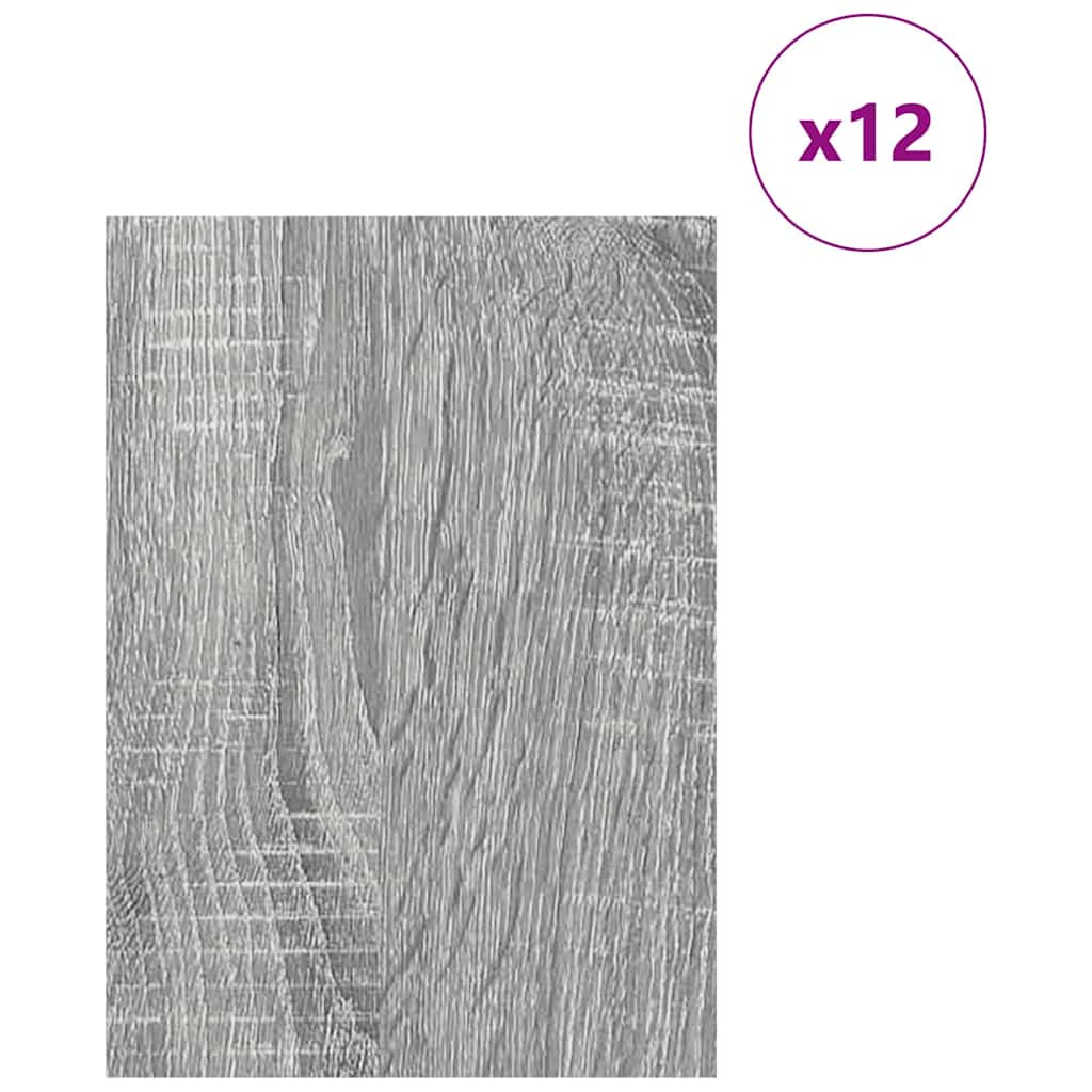 Vidaxx Dekorplatten 12 Stk. Grau Sonoma 21 x 30 x 0,27 cm Holzwerkstoff