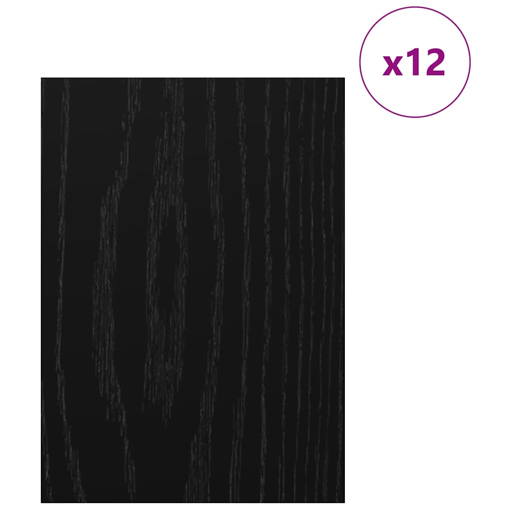 Vidaxx Dekorplatten 12 Stück schwarze Eiche 30 x 42 x 0,27 cm Holzwerkstoff