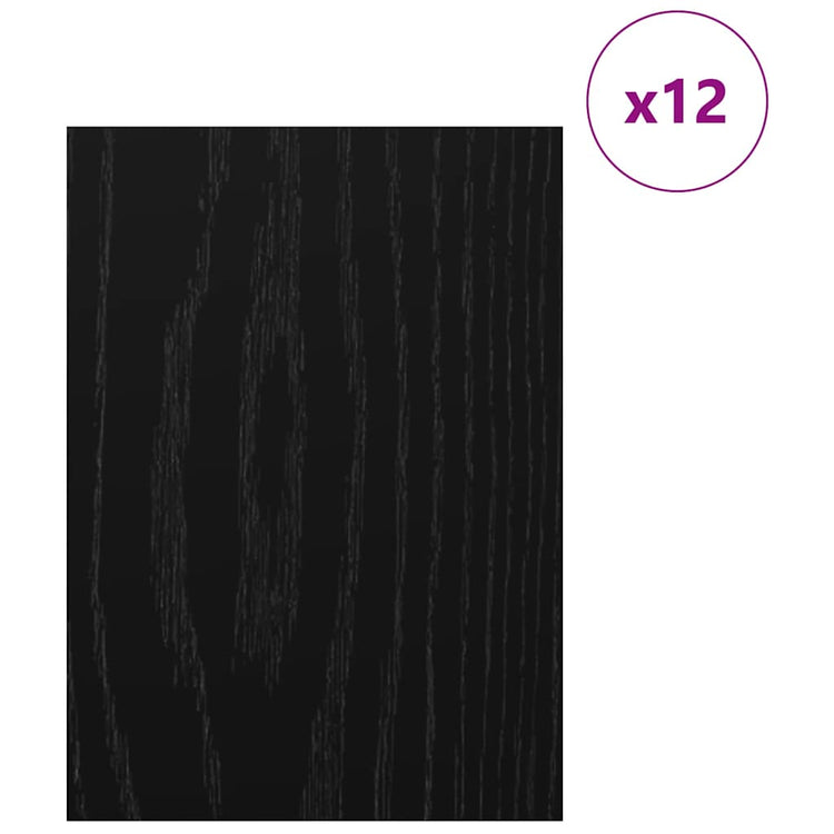 Vidaxx Dekorplatten 12 Stück schwarze Eiche 30 x 42 x 0,27 cm Holzwerkstoff