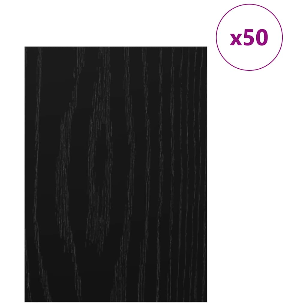 Vidaxx Dekorplatten 50 Stück schwarze Eiche 30 x 42 x 0,27 cm Holzwerkstoff