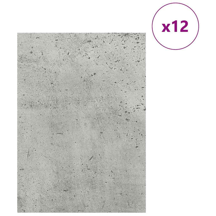 Vidaxx Dekorplatten 12 Stück betongrau 30 x 42 x 0,27 cm Holzwerkstoff