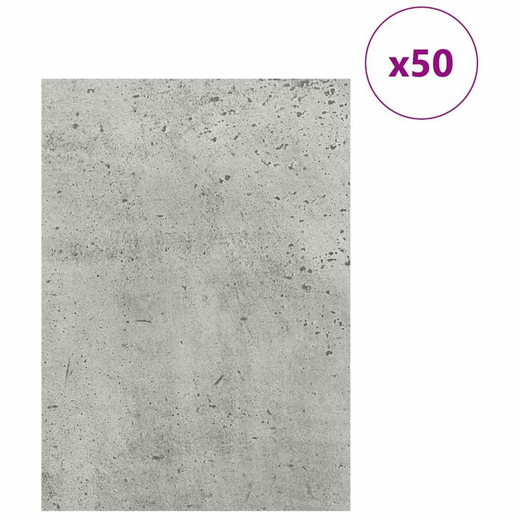 Vidaxx Dekorplatten 50 Stück Betongrau 30 x 42 x 0,27 cm Holzwerkstoff