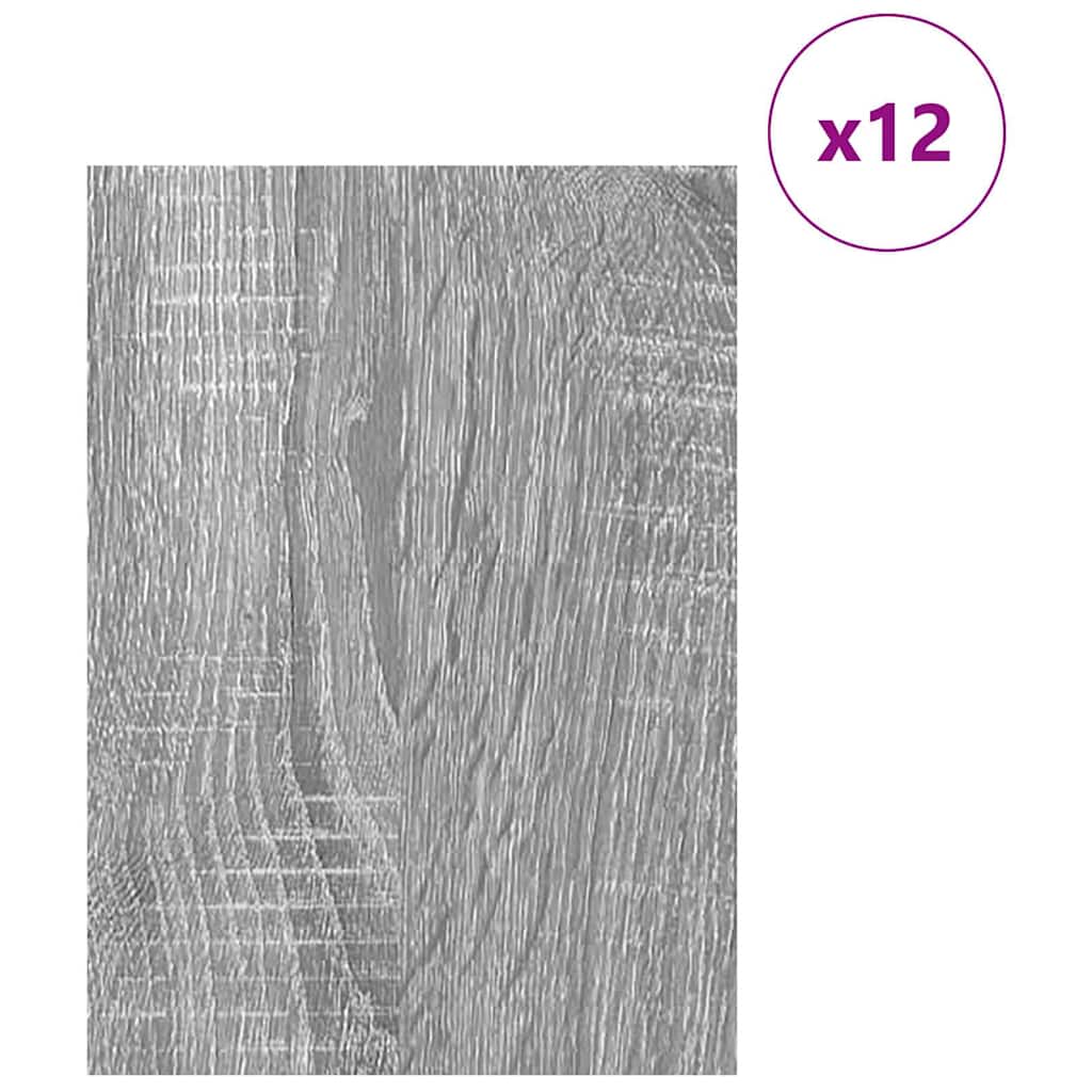 Vidaxx Dekorplatten 12 Stk. Grau Sonoma 30 x 42 x 0,27 cm Holzwerkstoff