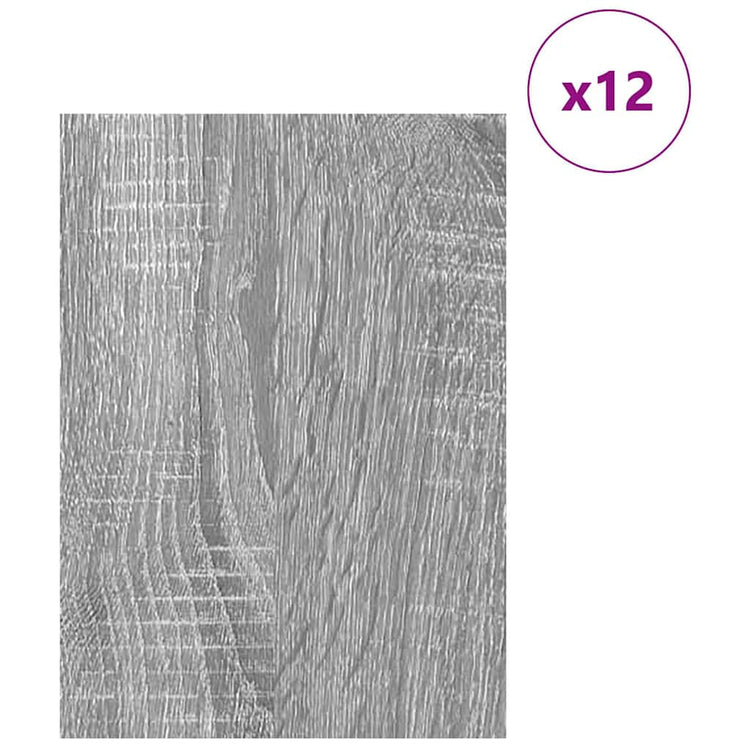 Vidaxx Dekorplatten 12 Stk. Grau Sonoma 30 x 42 x 0,27 cm Holzwerkstoff