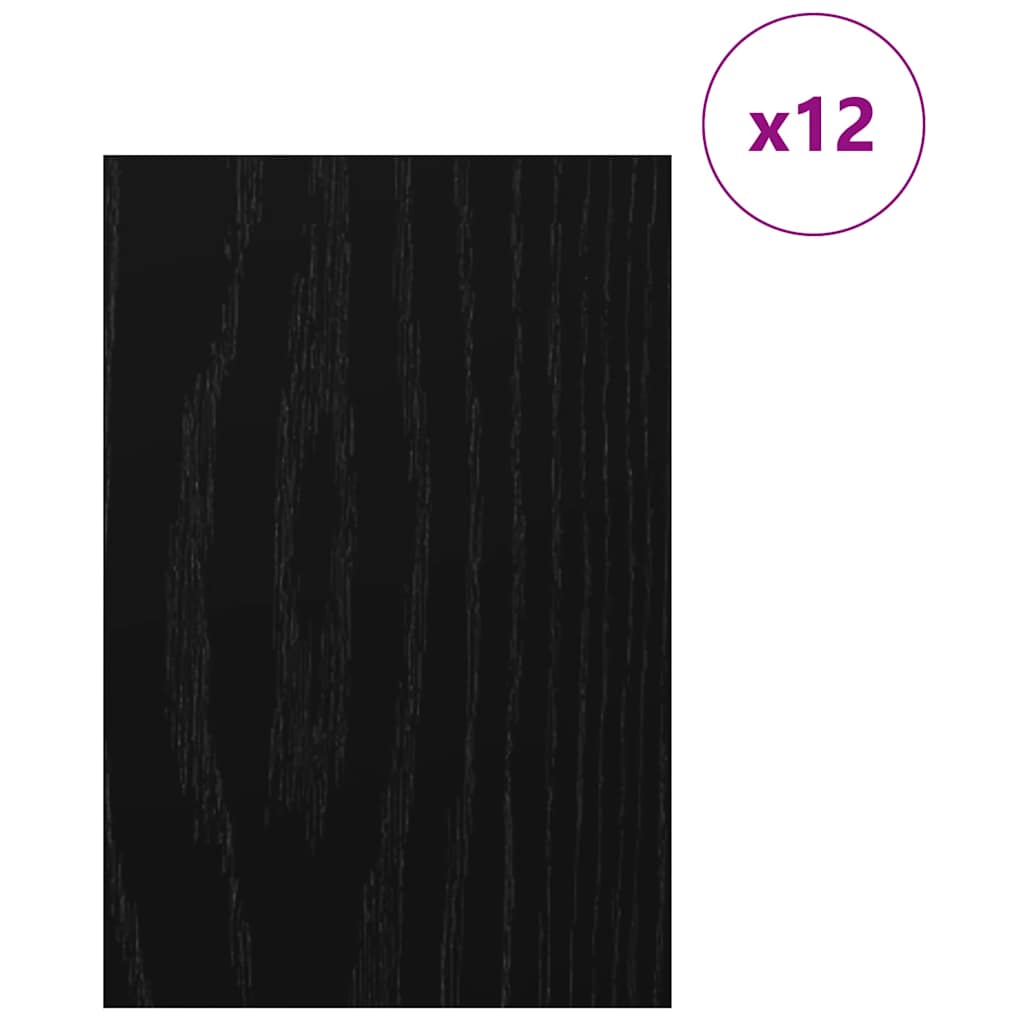 Vidaxx Dekorplatten 12 Stück schwarze Eiche 40 x 60 x 0,27 cm Holzwerkstoff