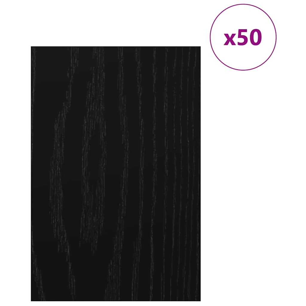 Vidaxx Dekorplatten 50 Stück schwarze Eiche 40 x 60 x 0,27 cm Holzwerkstoff