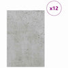 Vidaxx Dekorplatten 12 Stück betongrau 40 x 60 x 0,27 cm Holzwerkstoff