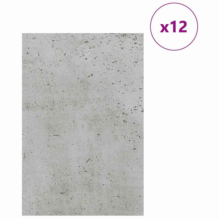 Vidaxx Dekorplatten 12 Stück betongrau 40 x 60 x 0,27 cm Holzwerkstoff
