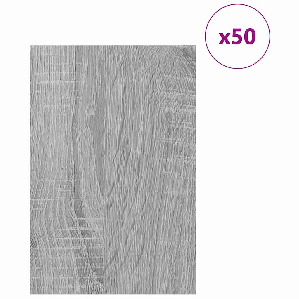 Vidaxx Dekorplatten 50 Stk. Grau Sonoma 40 x 60 x 0,27 cm Holzwerkstoff