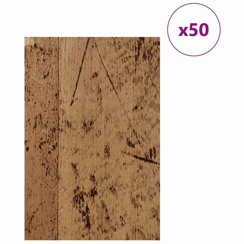 Vidaxx Dekorplatten 50 Stück Altholz 40 x 60 x 0,27 cm Holzwerkstoff