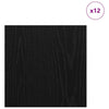 Vidaxx Dekorplatten 12 Stück schwarze Eiche 30 x 30 x 0,27 cm Holzwerkstoff