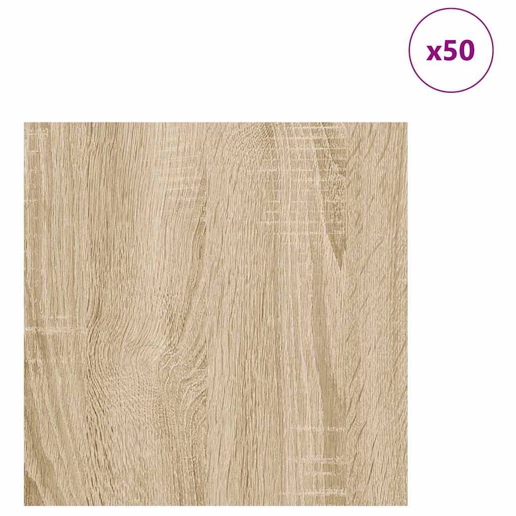 Vidaxx Dekorplatten 50 Stück Sonoma-Eiche 30 x 30 x 0,27 cm Holzwerkstoff