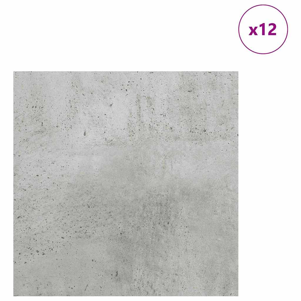 Vidaxx Dekorplatten 12 Stück Betongrau 30 x 30 x 0,27 cm Holzwerkstoff
