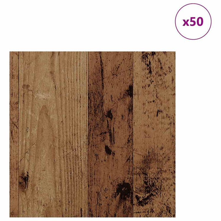 Vidaxx Dekorplatten 50 Stück Altholz 30 x 30 x 0,27 cm Holzwerkstoff