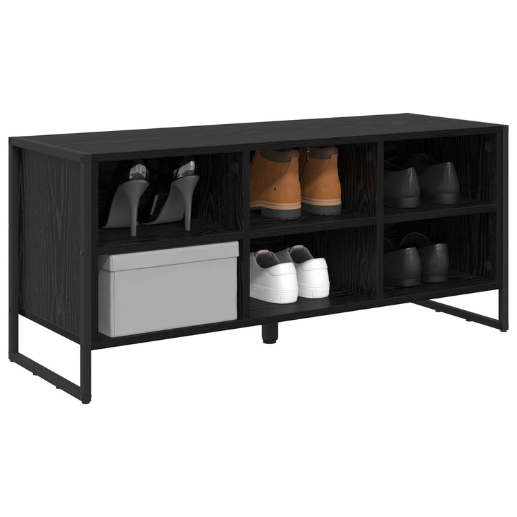 VidaXL Schuhschrank schwarze Eiche 60 x 35 x 44 cm fertiges Holz